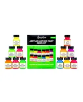 Angelus Neon Acrylic Leather Paint Kit, 1 Ounces, 12 Colors