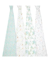 aden by aden + anais Baby Boys or Baby Girls Swaddle Blankets, Pack of 4