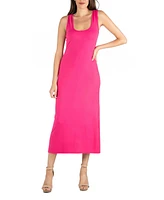 24seven Comfort Apparel Women's Scoop Neck Maxi Dress with Racerback Detail