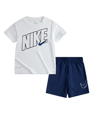 Nike Little Boys Dry-Fit Comfort T-shirt and Shorts Set, 2 Piece