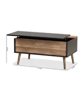 Jensen Modern and Contemporary Wood Lift Top Coffee Table with Storage Compartment