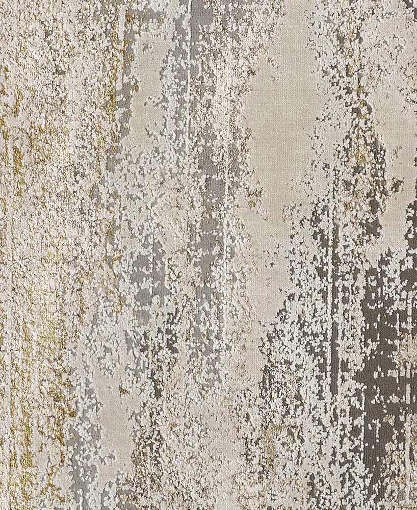 Feizy Aura R3735 5' x 8' Area Rug - Beige, Gold