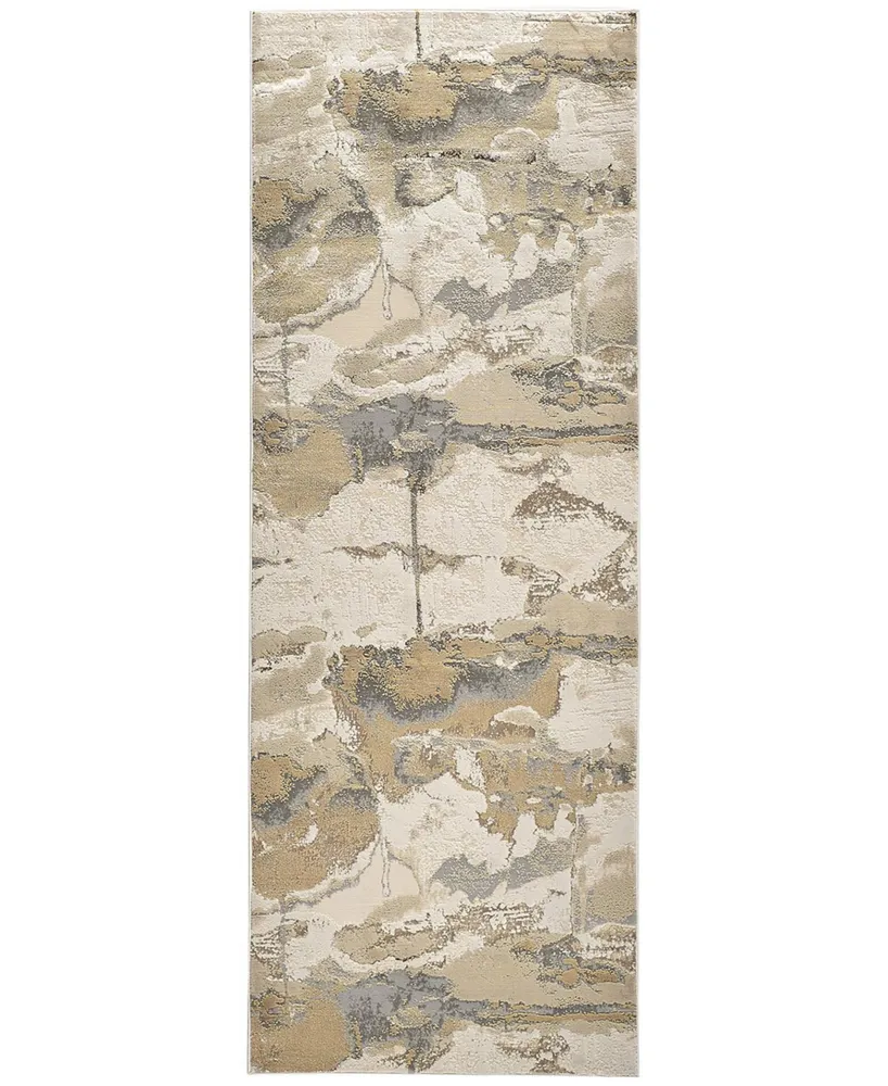 Feizy Aura R3737 2'10" x 7'10" Runner Area Rug - Gold