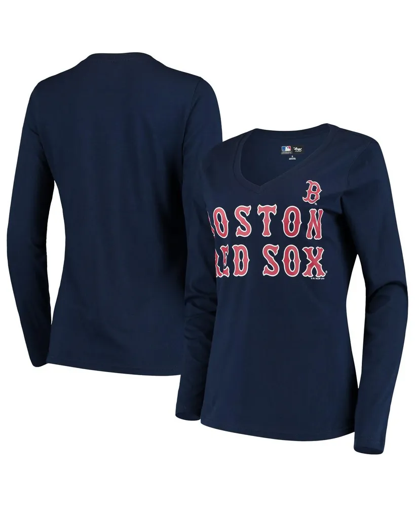 Boston Red Sox G-III 4Her by Carl Banks Women's Post Season Long Sleeve T- Shirt - Navy