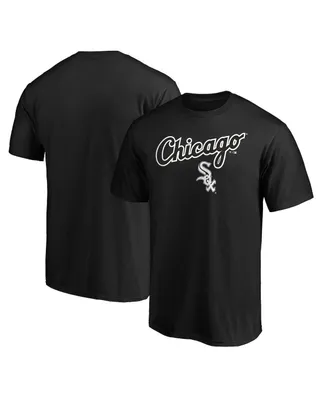 Men's Fanatics Black Chicago White Sox Team Logo Lockup T-shirt