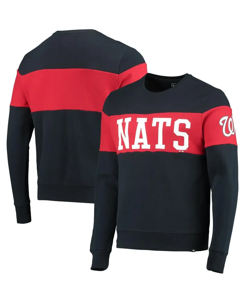 Men's '47 Navy Washington Nationals Interstate Pullover Sweatshirt