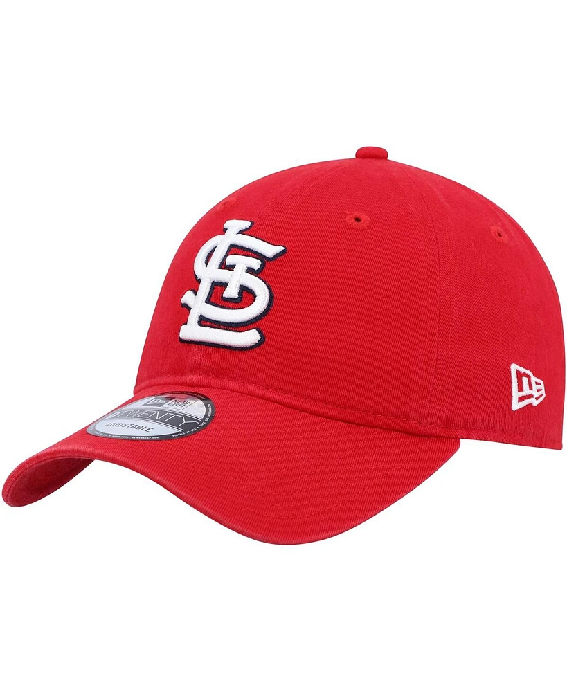 Men's New Era Red St. Louis Cardinals Logo Replica Core Classic 9TWENTY Adjustable Hat