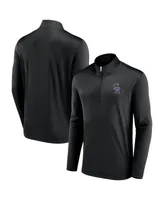 Men's Fanatics Black Colorado Rockies Underdog Mindset Quarter-Zip Jacket