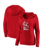 St. Louis Cardinals New Era Women's Fashion High Hip Pullover Hoodie - Red