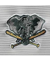 Men's Levelwear Gray Oakland Athletics Orion Historic Logo Raglan Quarter-Zip Jacket