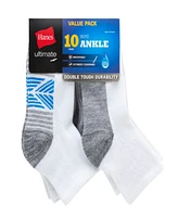 Big Boys Ultimate Ankle Socks, Pack of 10