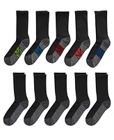 Big Boys Ultimate Crew Socks, Pack of 10