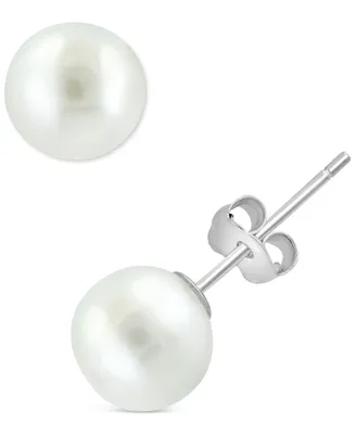 Effy Cultured Freshwater Pearl (7mm) Stud Earrings in Sterling Silver