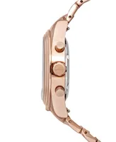 Abingdon Co. Women's Katherine Chronograph Multifunctional Rose Gold-Tone Stainless Steel Bracelet Watch, 40mm - First Class Rose Gold