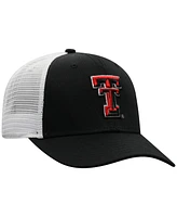 Men's Top of the World Black, White Texas Tech Red Raiders Trucker Snapback Hat