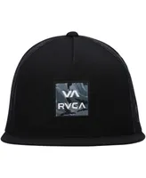 Men's Rvca Black Va Atw Print Trucker Snapback Hat