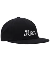 Men's Rvca Black Evan Mock Sorry Snapback Hat