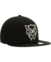 Men's Black New Era Black Panther Classic Logo 9FIFTY Adjustable Snapback Hat