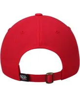 Men's Top of the World Red Wisconsin Badgers Primary Logo Staple Adjustable Hat