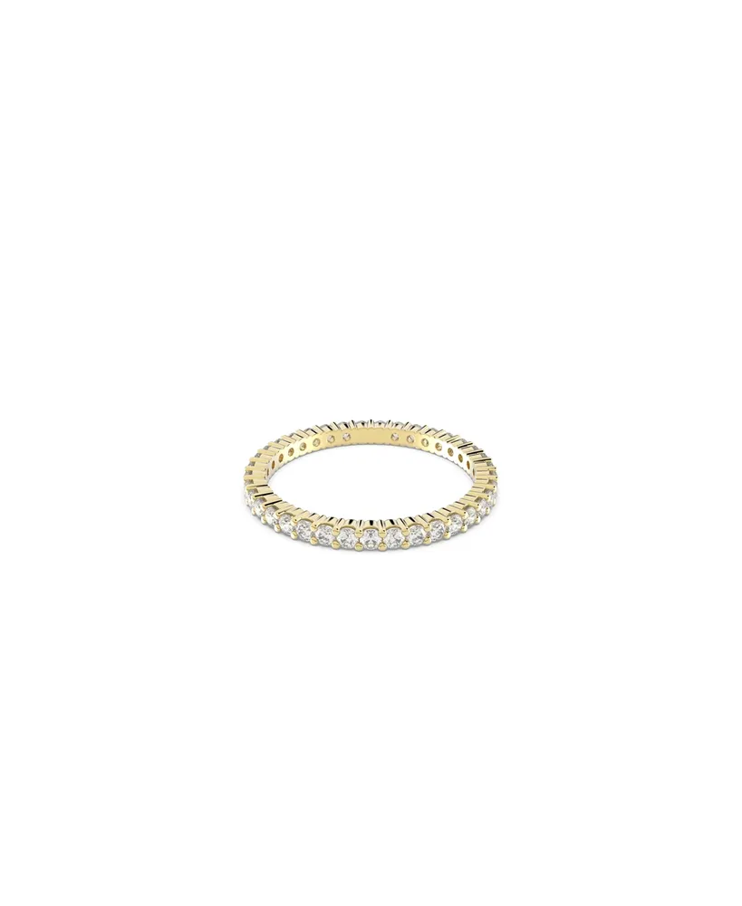 Swarovski Vittore Round Cut Gold Tone Plated Ring - Gold
