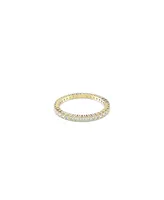 Swarovski Vittore Round Cut Gold Tone Plated Ring - Gold