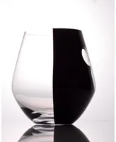 JoyJolt Disney Luxury Mickey Mouse Crystal 20 oz Stemless Wine Glass, Set of 2