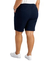 Tommy Hilfiger Plus Size Hollywood Dot-Print Shorts