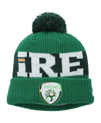 Men's New Era Green Ireland National Team Essential Bob Cuffed Knit Hat