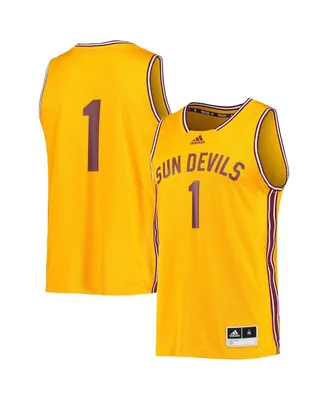 Men's adidas #1 Gold Arizona State Sun Devils Reverse Retro Jersey