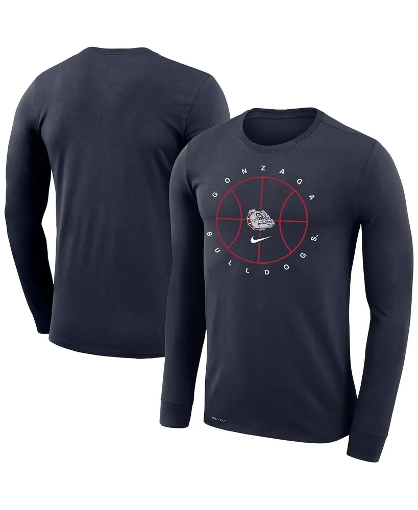 Men's Nike Navy Gonzaga Bulldogs Basketball Icon Legend Performance Long Sleeve T-shirt