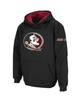 Big Boys Stadium Athletic Black Florida State Seminoles Logo Pullover Hoodie