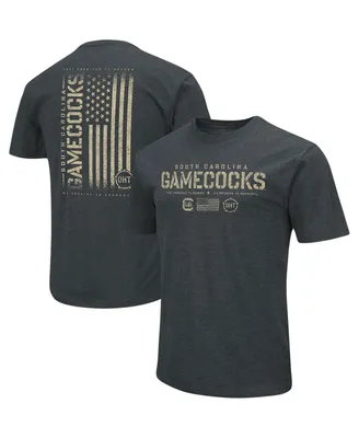 Men's Colosseum Heathered Black South Carolina Gamecocks Oht Military-Inspired Appreciation Flag 2.0 T-shirt