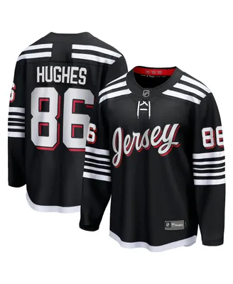 Men's Fanatics Jack Hughes Black New Jersey Devils Alternate Premier Breakaway Player