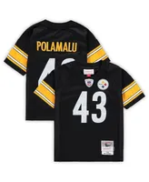 Preschool Boys and Girls Mitchell & Ness Troy Polamalu Black Pittsburgh Steelers Retired Legacy Jersey