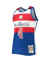 Men's Mitchell & Ness Chris Webber Blue Washington Bullets 1996-97 Hardwood Classics 75th Anniversary Diamond Swingman Jersey