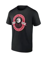 Men's Fanatics Black Cincinnati Reds Cooperstown Collection Iconic Glory Bound T-shirt