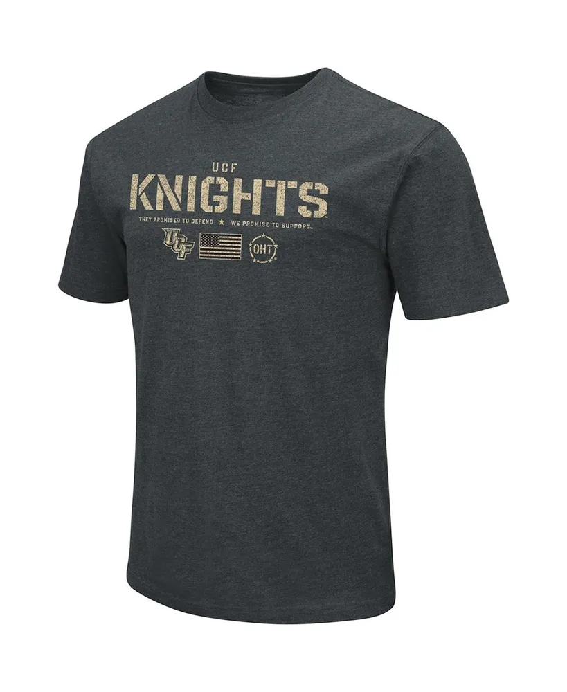 Men's Colosseum Heathered Black Ucf Knights Oht Military-Inspired Appreciation Flag 2.0 T-shirt