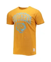 Men's Original Retro Brand Gold Southern University Jaguars Bleach Splatter T-shirt