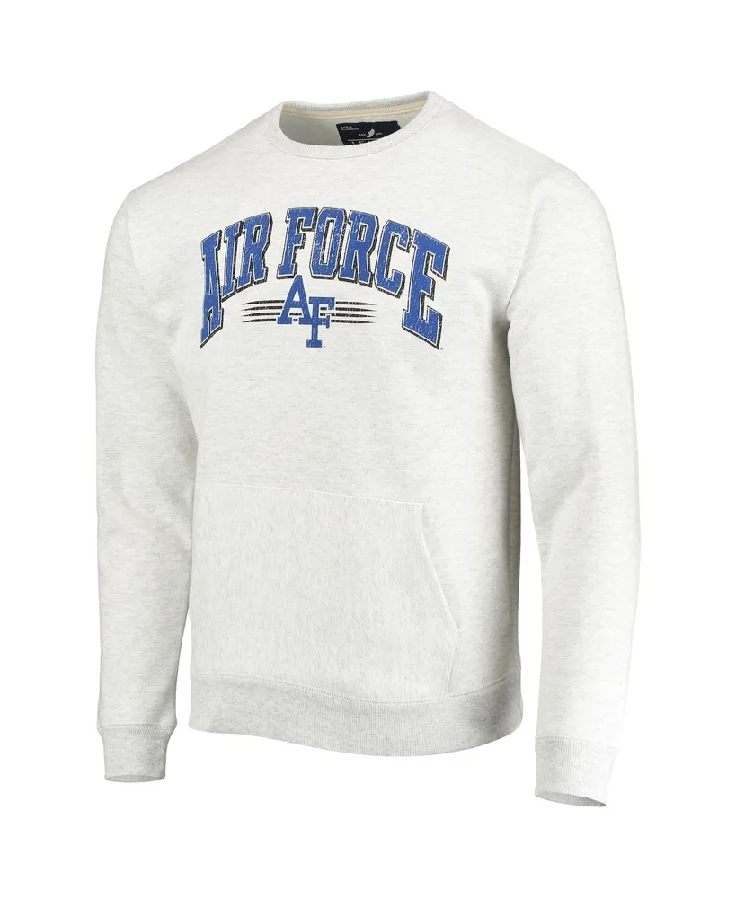 Men's League Collegiate Wear Heathered Gray Air Force Falcons Upperclassman Pocket Pullover Sweatshirt