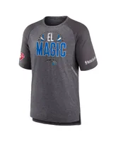 Men's Fanatics Heathered Gray Orlando Magic 2022 Noches Ene-Be-a Core Shooting Raglan T-shirt