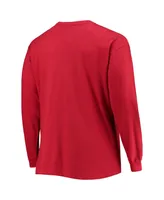 Men's Champion Crimson Alabama Tide Big and Tall 2-Hit Long Sleeve T-shirt