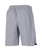 Men's Under Armour Gray Wisconsin Badgers 2021 Sideline Woven Shorts