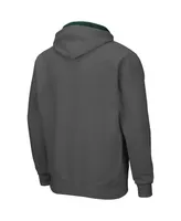 Men's Colosseum Charcoal Colorado State Rams Arch and Logo 3.0 Full-Zip Hoodie