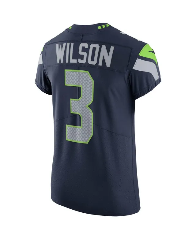 Men's Nike Russell Wilson College Navy Seattle Seahawks Vapor Elite Player Jersey, Size: 44, Blue