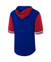 Men's Mitchell & Ness Royal Philadelphia 76ers Hardwood Classics Buzzer Beater Mesh Pullover Hoodie