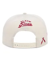Men's Physical Culture Cream Scholastic Athletic Association Black Fives Snapback Adjustable Hat