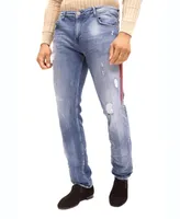 Ron Tomson Men's Modern Stripe Denim Jeans
