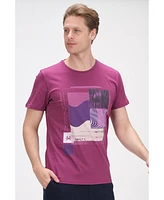 Ron Tomson Men's Modern Print Fitted Admission T-shirt