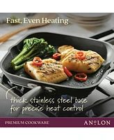 Anolon Accolade Forged Hard-Anodized Nonstick Square Grill Pan, 11-Inch, Moonstone