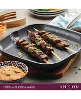 Anolon Accolade Forged Hard-Anodized Nonstick Square Grill Pan, 11-Inch, Moonstone